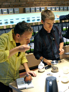 Cupping tea