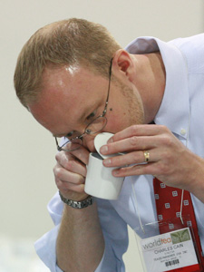 Cupping teas at the World Tea Championship